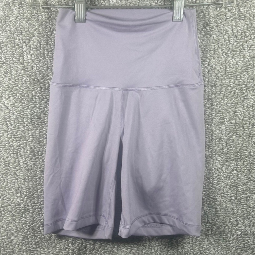 Yogalicious Lux Everyday Biker Shorts Purple High Waist Women XS